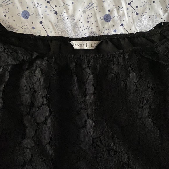 Bluenotes Black Off The Sleeve Top - Picture 3 of 5